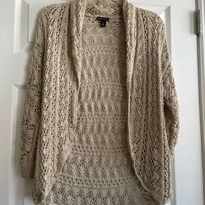 Dana Buchman Tan Open Knit Cardigan-Like New!